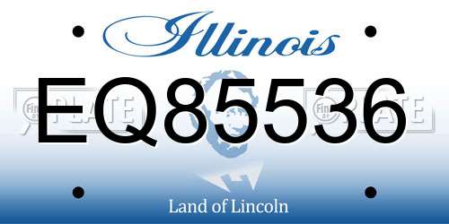 EQ85536 Illinois License Plate
