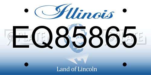 EQ85865 Illinois License Plate