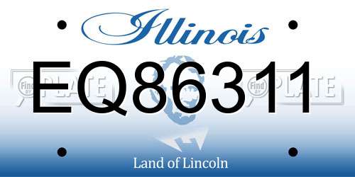 EQ86311 Illinois License Plate