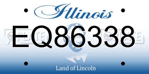 EQ86338 Illinois License Plate