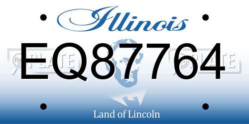 EQ87764 Illinois License Plate