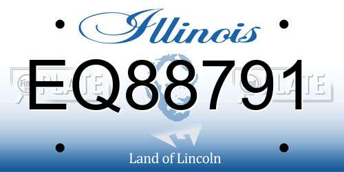 EQ88791 Illinois License Plate