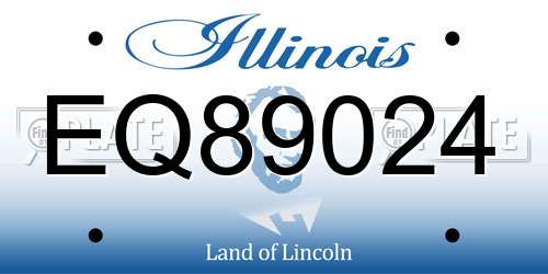 EQ89024 Illinois License Plate