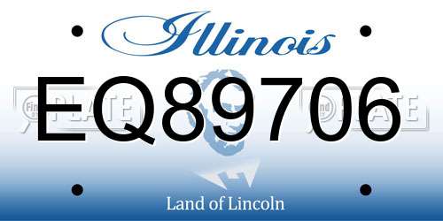 EQ89706 Illinois License Plate