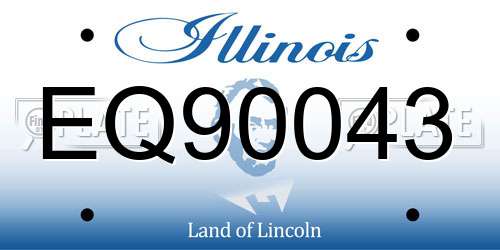 EQ90043 Illinois License Plate