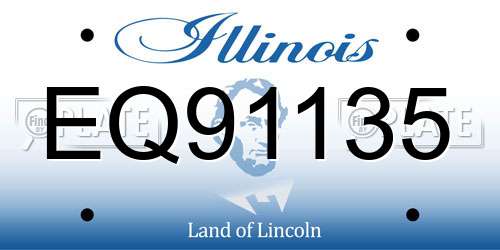 EQ91135 Illinois License Plate