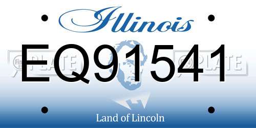 EQ91541 Illinois License Plate