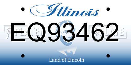EQ93462 Illinois License Plate