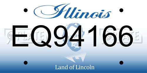 EQ94166 Illinois License Plate