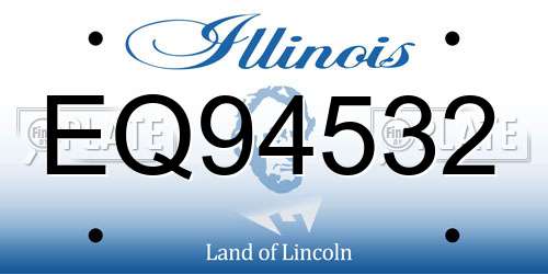 EQ94532 Illinois License Plate
