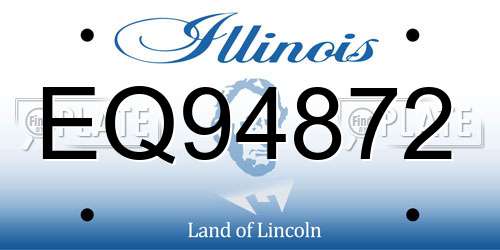 EQ94872 Illinois License Plate