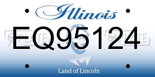 EQ95124 Illinois License Plate