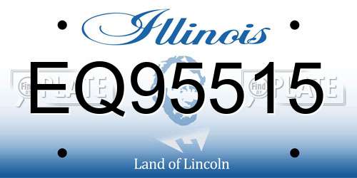 EQ95515 Illinois License Plate
