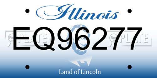 EQ96277 Illinois License Plate