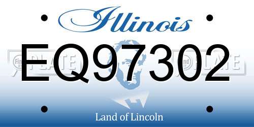 EQ97302 Illinois License Plate