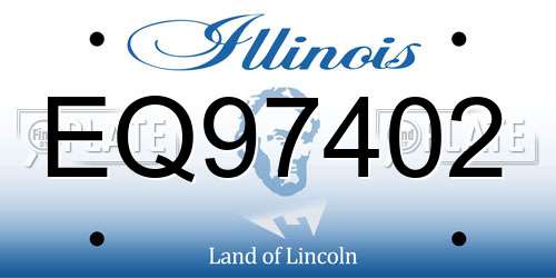 EQ97402 Illinois License Plate