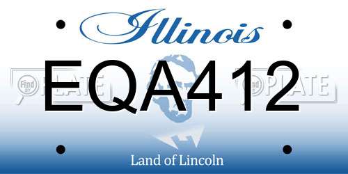 EQA412 Illinois License Plate