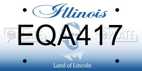 EQA417 Illinois License Plate