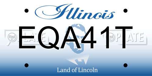 EQA41T Illinois License Plate