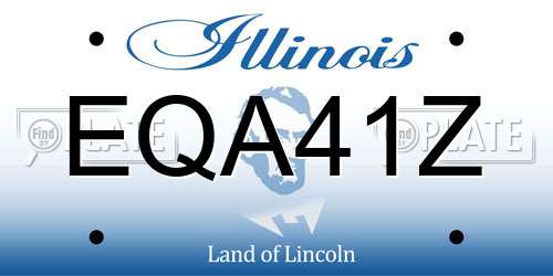 EQA41Z Illinois License Plate
