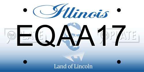 EQAA17 Illinois License Plate