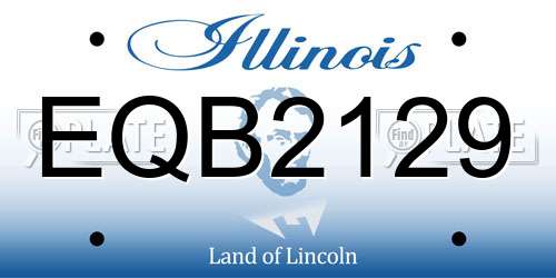 EQB2129 Illinois License Plate