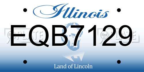 EQB7129 Illinois License Plate