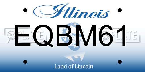 EQBM61 Illinois License Plate