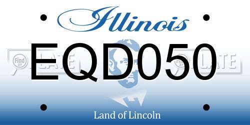 EQD050 Illinois License Plate