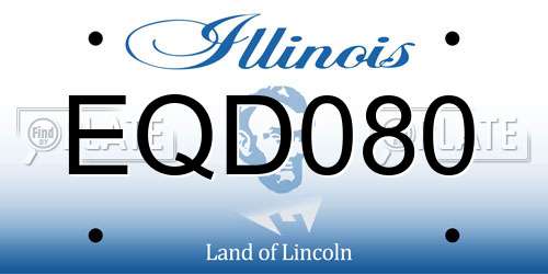 EQD080 Illinois License Plate