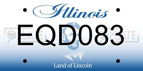 EQD083 Illinois License Plate
