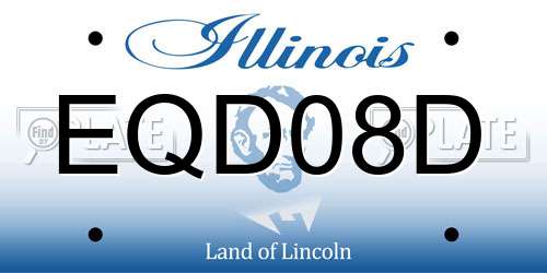 EQD08D Illinois License Plate