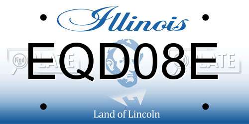 EQD08E Illinois License Plate