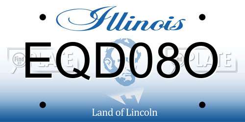 EQD08O Illinois License Plate