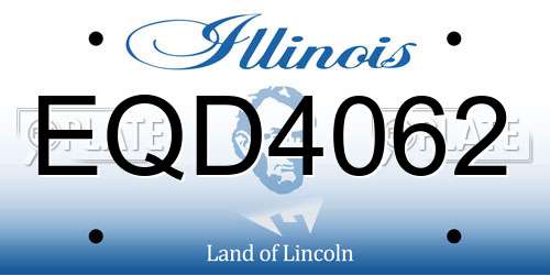 EQD4062 Illinois License Plate