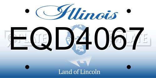 EQD4067 Illinois License Plate