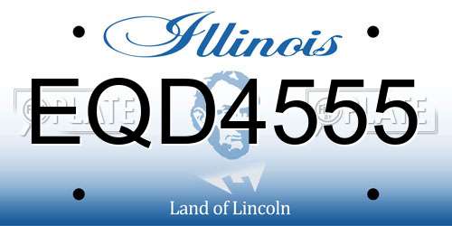 EQD4555 Illinois License Plate
