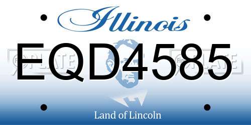 EQD4585 Illinois License Plate