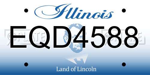 EQD4588 Illinois License Plate