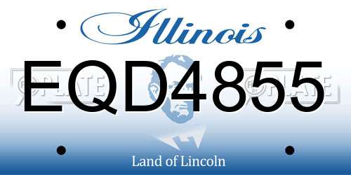 EQD4855 Illinois License Plate