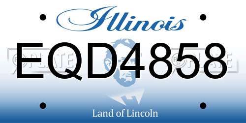 EQD4858 Illinois License Plate