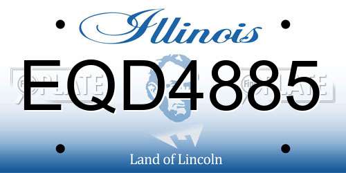 EQD4885 Illinois License Plate