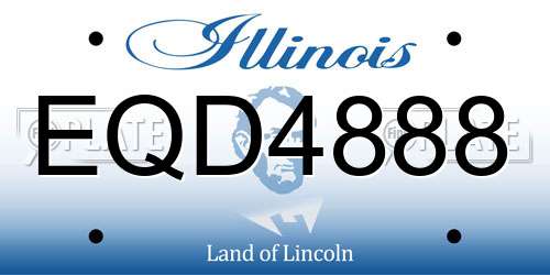 EQD4888 Illinois License Plate