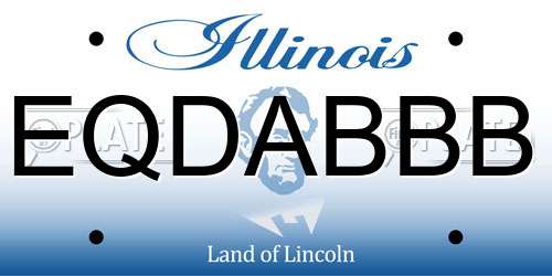EQDABBB Illinois License Plate