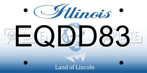 EQDD83 Illinois License Plate