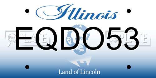 EQDO53 Illinois License Plate