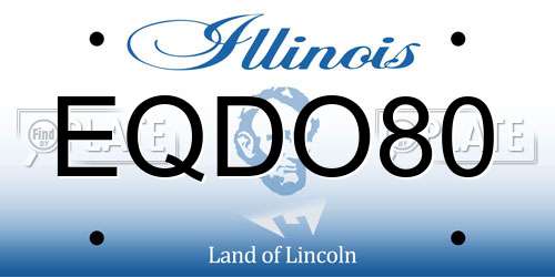 EQDO80 Illinois License Plate