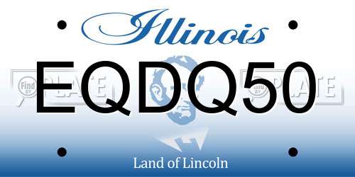 EQDQ50 Illinois License Plate
