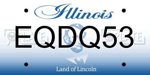EQDQ53 Illinois License Plate