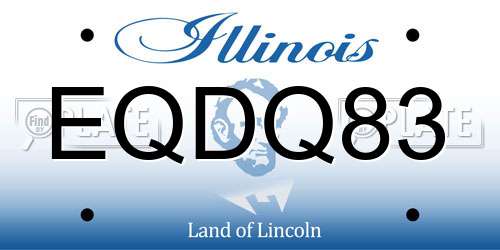 EQDQ83 Illinois License Plate